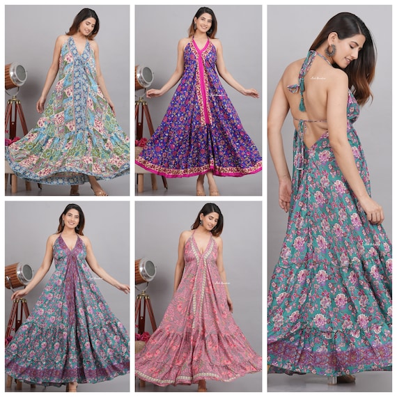 Wholesale Lot of Night Gown Women Nightwear Gown Dress Silk Dress Indian Vintage Handmade Silk Dress Maxi Dress Boho Dress Hippie Etsy Canada