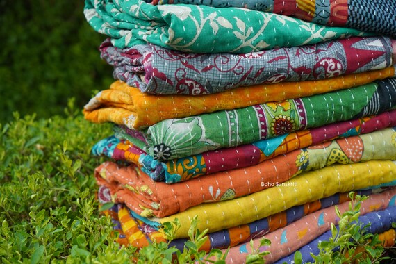 ヴィンテージカンタハンドメイドリサイクル再利用可能リバーシブル