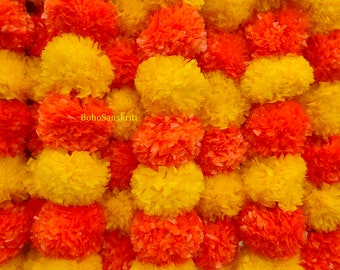 SALE ON Indian Artificial Decorative Deewali Marigold Flower Garland Strings for Christmas Wedding Party Decoration Diwali