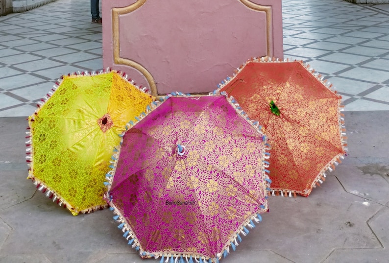 Wholesale Lots Indian Wedding decoration Umbrellas Decor Umbrellas Mehndi Decor Umbrella Party Parasol Wedding decor Umbrellas Parasols Sun image 3