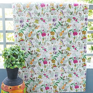 Indian kantha quilt handmade Kantha Throw, Indian Quilts, Cotton Kantha, bohemian quilt, Indian Kantha, Boho Quilt, paradise kantha,