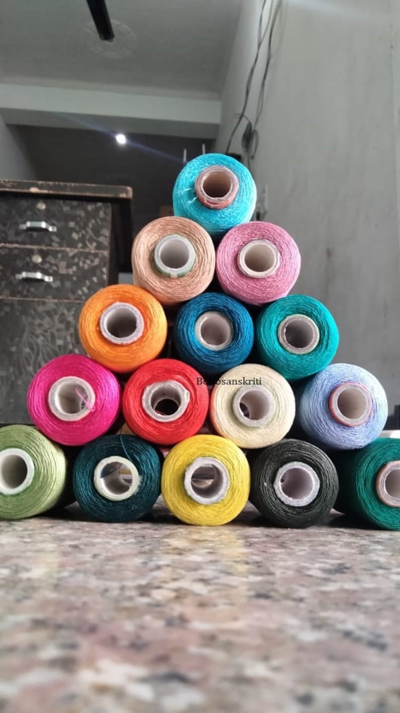 Wholesale Lot Spools of Silk Thread, Indian Art Silk Embroidery Threads ...