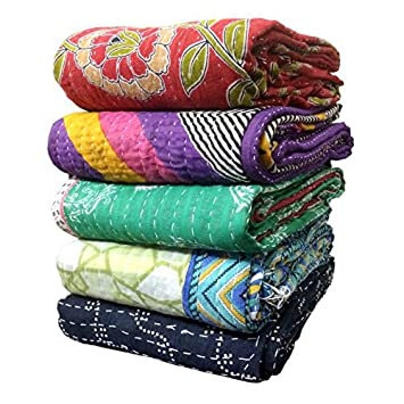 Wholesale Lot of Indian Vintage Kantha Quilt Handmade Throw Etsy