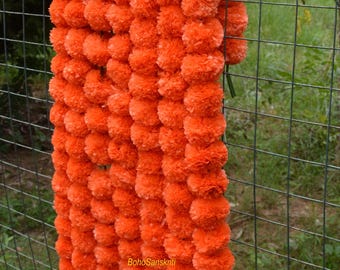 Plastic garland for wedding decoration housewarming gifts artificial marigold flower