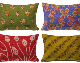 5 Stück Set von 20x28 zoll vintage kantha Kissenbezüge handgemachte Kissenbezüge