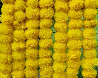 Artificial Marigold Garland, Indian Wedding Decor, Mehndi Decoration