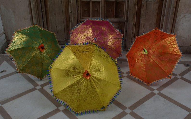 Wholesale Lots Indian Wedding decoration Umbrellas Decor Umbrellas Mehndi Decor Umbrella Party Parasol Wedding decor Umbrellas Parasols Sun image 7