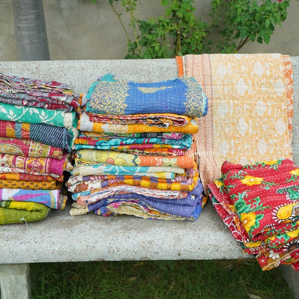 Indian Bohemian Quilts, Hippie blanket and bed cover, Boho Bedding quilts, Bedroom Decor Quilt