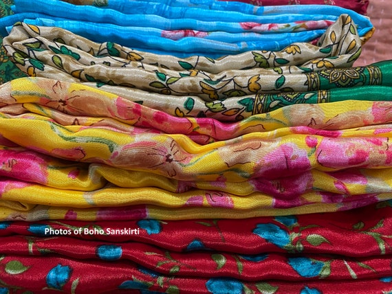 Indian Recycled Silk Sari, an Ideal Choice for Nuno Felting. This
