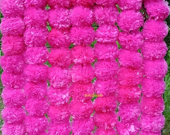 Indian decorative flowers artificial plastic marigold strings gift for her