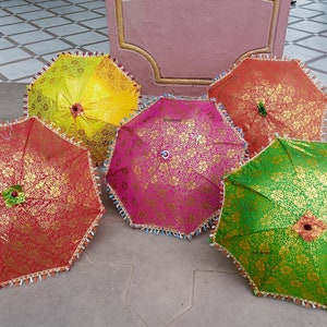 Wholesale Lots Indian Wedding decoration Umbrellas Decor Umbrellas Mehndi Decor Umbrella Party Parasol Wedding decor Umbrellas Parasols Sun image 1