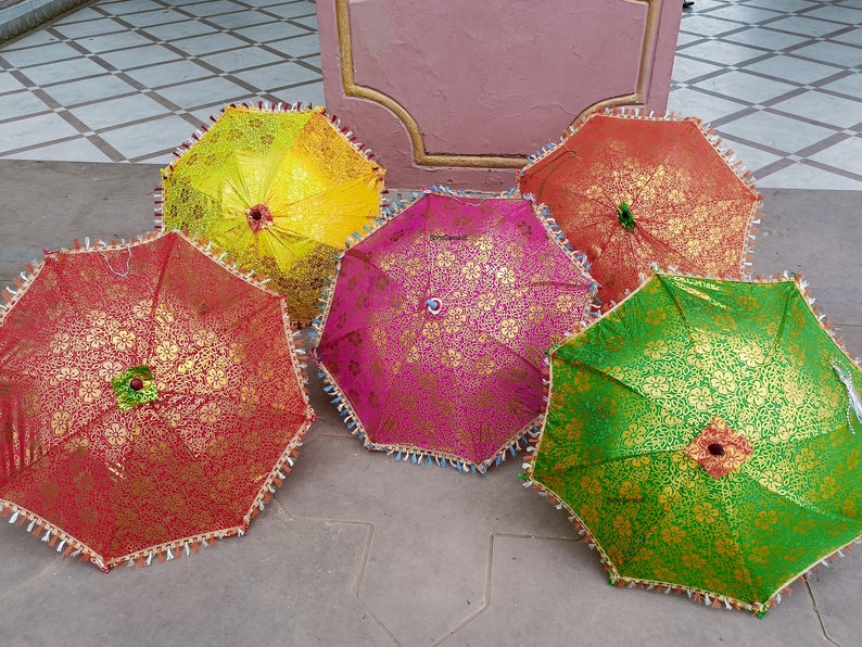 Wholesale Lots Indian Wedding decoration Umbrellas Decor Umbrellas Mehndi Decor Umbrella Party Parasol Wedding decor Umbrellas Parasols Sun image 1