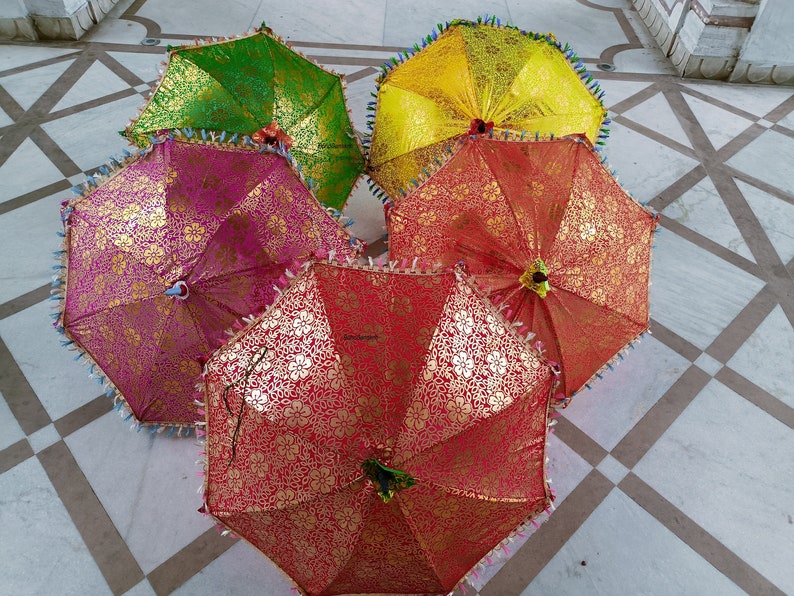 Wholesale Lots Indian Wedding decoration Umbrellas Decor Umbrellas Mehndi Decor Umbrella Party Parasol Wedding decor Umbrellas Parasols Sun image 2