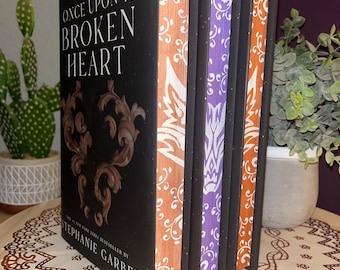 Once Upon a Broken Heart Series Sprayed and Stenciled Edges