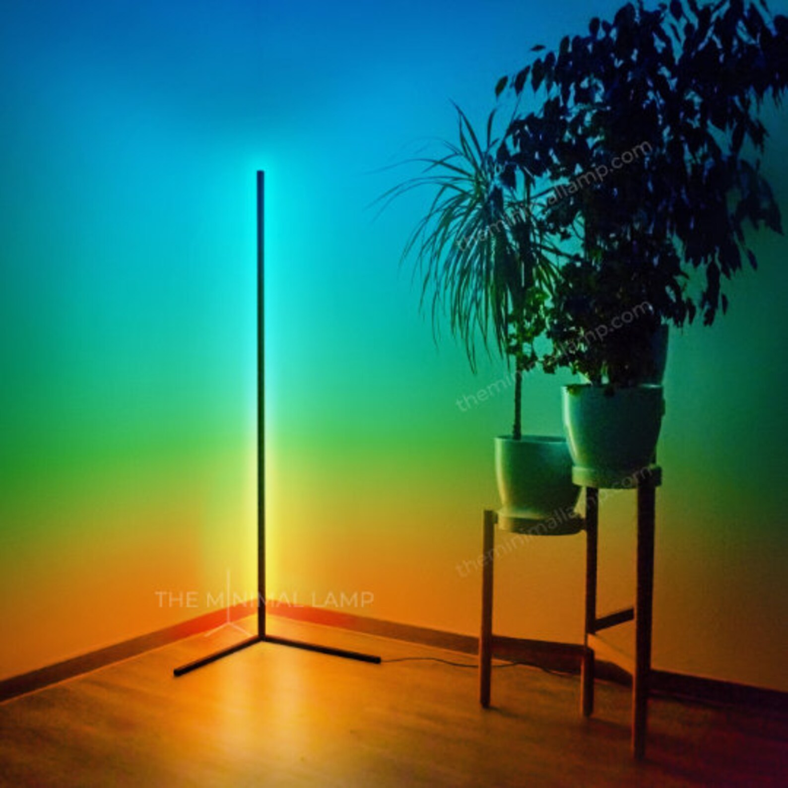 Multicolor LED Corner Floor Lamp RGB corner light bar Color | Etsy