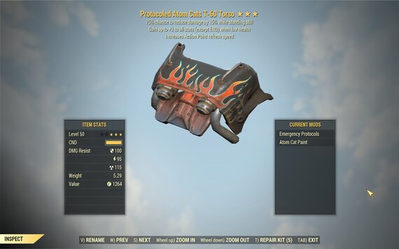 Fallout 76 Pc Legendary T 60 Power Armor Unyielding Etsy Ireland