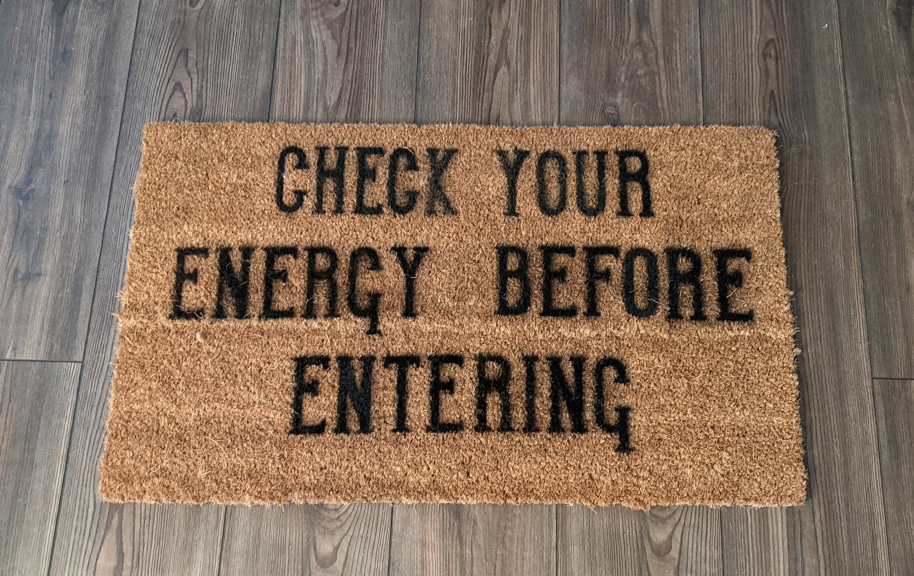 Check Your Energy Door Mat Etsy