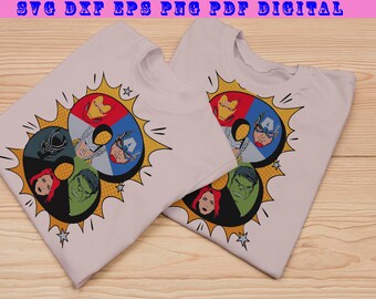 Download Digital Cut File Marvel Avengers Comic Super Heroes 8th Birthday Svg Digital Download File Svg Dxf Png Eps Dxf Cricut Design Prints Art Collectibles Minyamarket Com