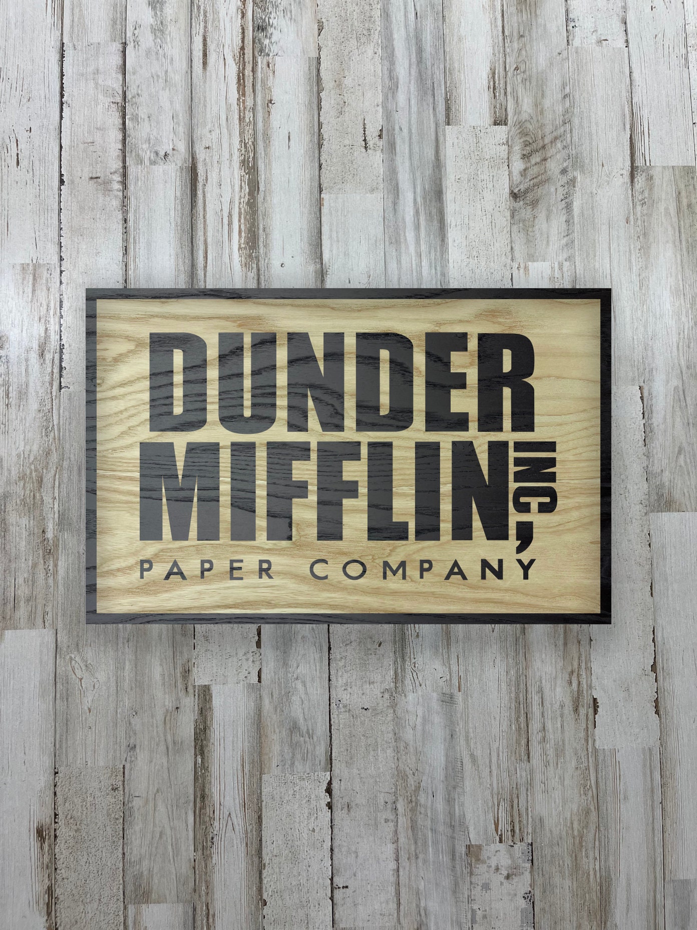 Dunder Mifflin Paper Company The Office Wood Sign 6" x 6" NEW