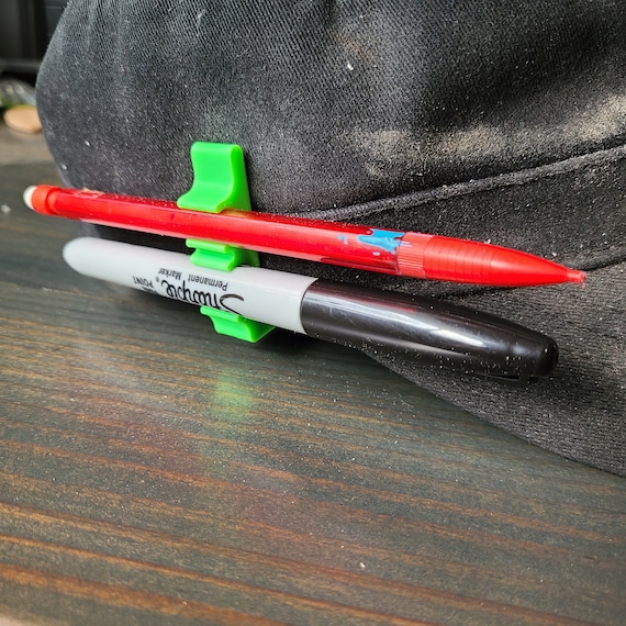 Mechanical Pencil and Sharpie Holder Hat Clip