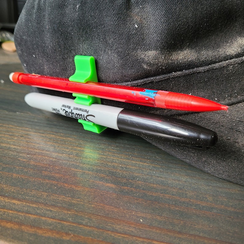 Mechanical Pencil and Sharpie Holder Hat Clip Etsy