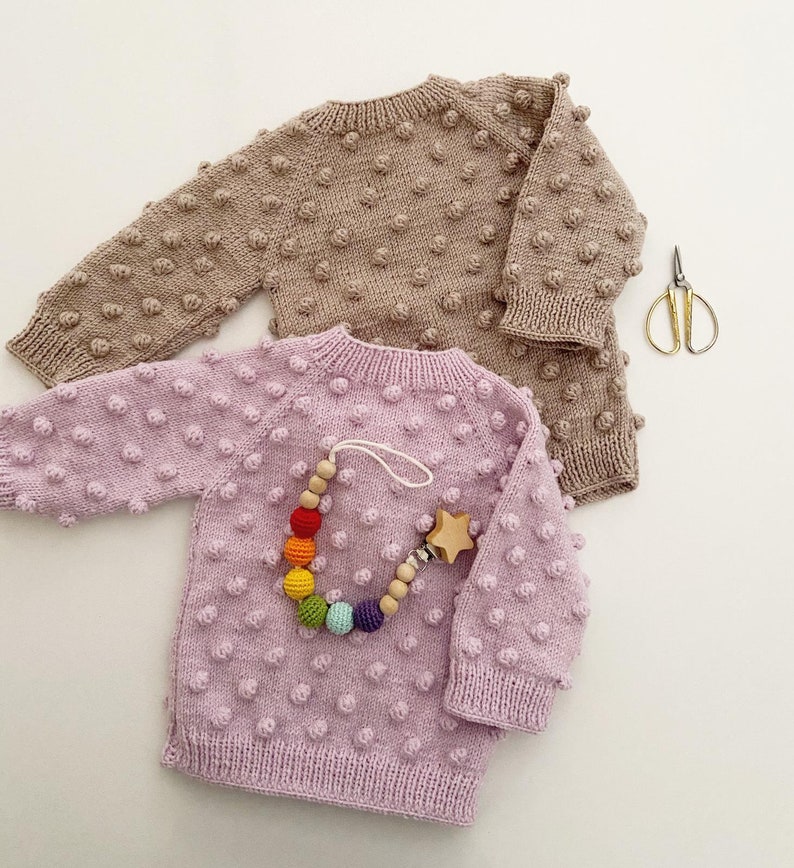Handknit Sweater Handmade Pullover for Baby,Wool Knitted Sweater Baby Sweater