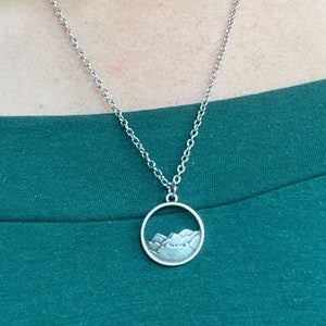Mountain Horizon Necklace, Nature Inspired Jewelry, Gift for her, plant jewelry, nature necklace, summit necklace, nature gift