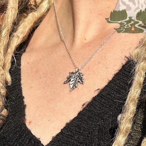 AhornBlatt Halskette, Botanischer Schmuck, Natur Schmuck, Botanik Geschenk, Pflanzen Halskette, Blatt Halskette, Natur inspiriert, zierliche Blatt Halskette