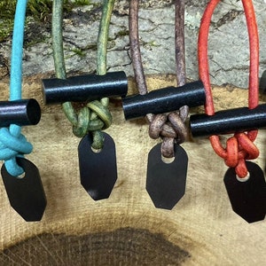 OVAL Fire Starter Necklace - Adjustable Length - Unisex / Fire Starting Survival ( Waterproof and Rustproof)