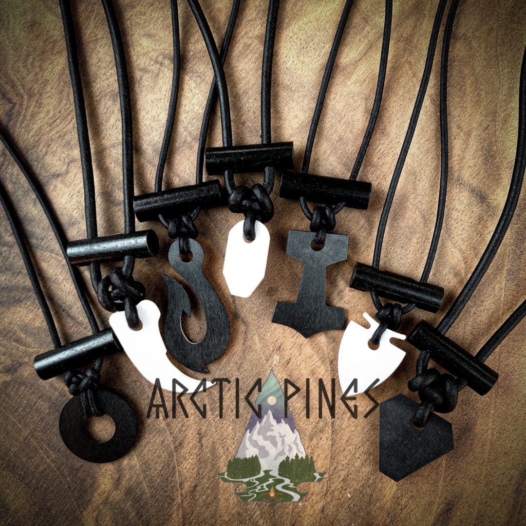 BLACK Fire Starter Necklace Adjustable Length Unisex / Fire Starting