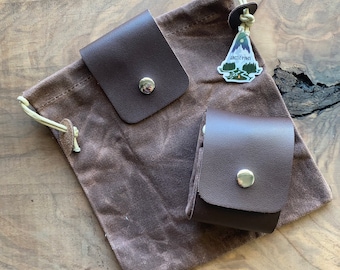 BROWN WALNUT Gathering / Foraging Bag - Folding Collapsable Drawstring Bushcraft Bag - Belt Pouch - Belt Bag - Mushroom bag - berry bag