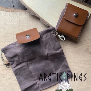 BROWN CHESTNUT Gathering / Foraging Bag - Folding Collapsable Drawstring Bushcraft Bag - Belt Pouch - Belt Bag - Mushroom bag - berry bag