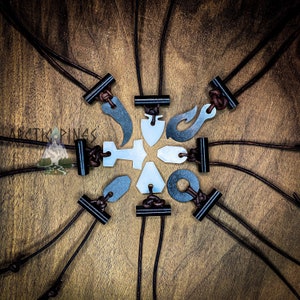 BROWN Fire Starter Necklace - Adjustable Length - Unisex / Fire Starting, survival necklace, edc, bushcraft gear, primitive wilderness