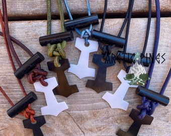 THOR’S HAMMER Mjolnir, Ceramic Fire Starter Necklace - Adjustable Length - Unisex / Fire Starting Survival ( Waterproof and Rustproof)