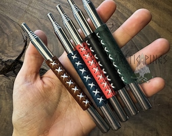 Funda de cuero para soplador de paja o fuego, funda para fuelle de fuego para acampar bushcraft, funda de cuero para soplador de fuego, equipo de campamento, equipo de supervivencia