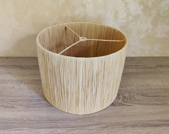 Handmade Drum Raffia Lampshade