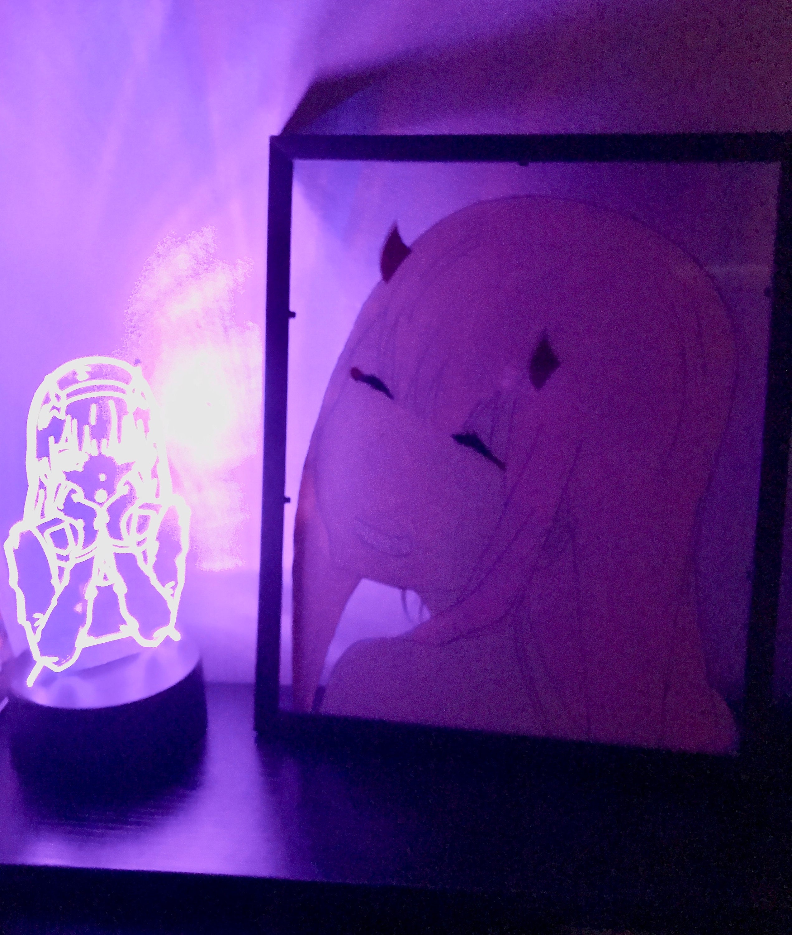 Anime Glass Painting Zero Two Etsy