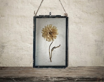 Rustic Dried Flower In Hanging Frame, Pressed Flower Frame, Herbarium Framed Dried Flowers, New Home Gift For Best Friend, Housewarming Gift