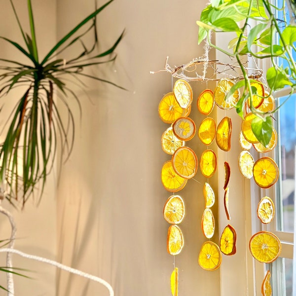 Dried Orange Slice Chandelier | Orange Chandelier | Hanging Orange Slices | Hanging Decor | Dehydrated Orange Slices | Boho Hanging Decor |