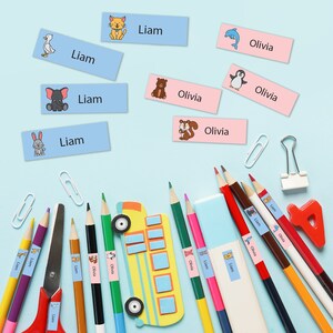 50 adesivi personalizzati per bambini Le etichette con il nome
