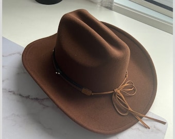 Eco-Friendly Handcrafted Cowboy Hat | Sustainable Unisex Fedora - Handmade Hat