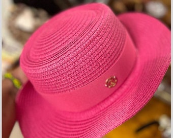 Vintage Y2K Betmar Hot Pink Floppy Sun Hat Barbiecore Resort Vintage Solid Hot Pink Betmar New York Women main image 4
