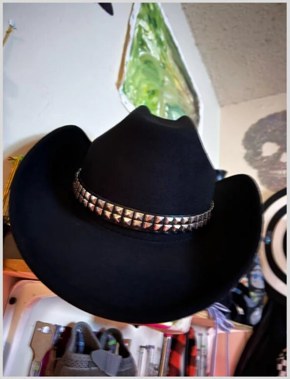 Chapeau Fedora Femme En Laine - Noir - Bord 7cm - Taille Réglable - Style Vintage