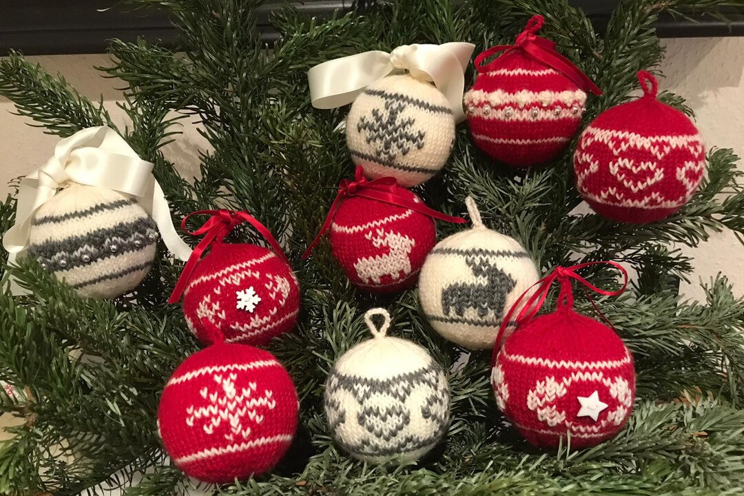 Skandinavische Weihnachtskugeln/Dekokugeln Etsy.de