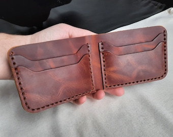 Portefeuille en cuir, cuir fait main, portefeuille, support de carte de crédit, portefeuille de carte en cuir, cadeau de groomsmen, cadeau pour lui.