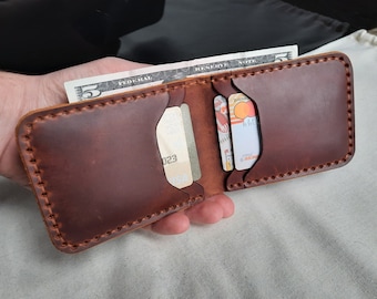 Leather Wallet, Handmade leather, Wallet,Credit Card Holder, Leather Card Wallet, Groomsmen gift, Gift for him.