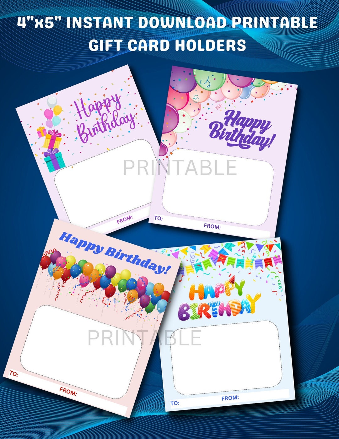 Birthday Gift Card Holders Etsy