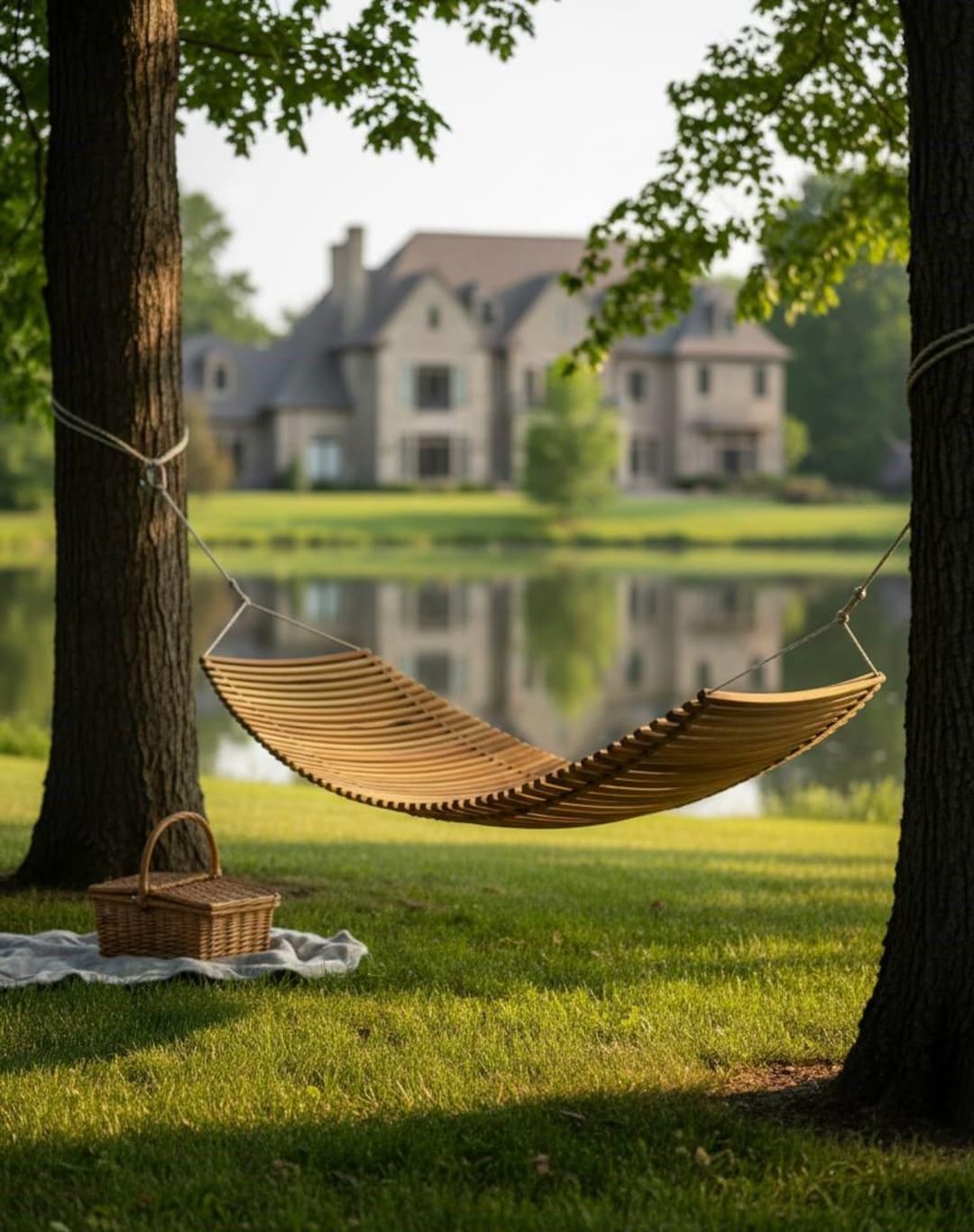 Rustic Hammock Solid Oak Wooden Hammock – Handmade Outdoor Garden Hammock - Etsy