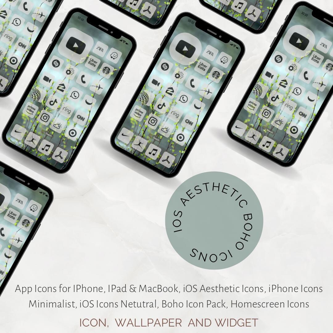 Ios 14 Icons Green Ios App Icons iPhone Icons Ios 14 Theme Aesthetic ...