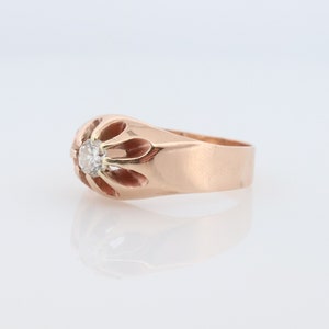 Belcher Set Diamond 10k Belcher ring. Belcher Victorian Prong Diamond Ring Buttercup diamond